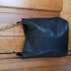 Laundry by Shelli Segal Black Leather Bucket Bag